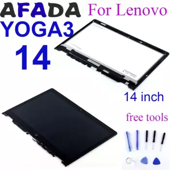 Новый 14-дюймовый ЖК-дисплей для Lenovo Yoga 3-14, ЖК-дисплей, сенсорный экран, панель в сборе, запасные части с рамкой
