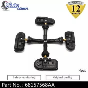 Новый 4-х шт. датчик контроля давления в шинах TPMS 68157568 AA для Ram 1500 2500 3500 Jeep Cherokee 434 МГц 2014-2018 гг.