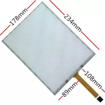 Новый 5-проводной 10,4 дюйма подходит для компьютера с жидкокристаллическими дисплеями, промышленное и электронное управление, сенсорная пленка 234*178 мм