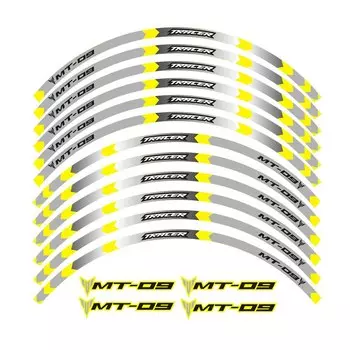 Новый 6 цветов для Yamaha MT-09 TRACER, Стайлинг мотоцикла, обод ступицы колеса, полоса, светоотражающая наклейка, наклейки, безопасный отражатель