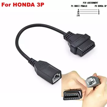 Новый адаптер OBD для Honda 5Pin Honda 3Pin OBD1 к OBD2 16Pin гнездовой диагностический разъем для Honda 5 Pin OBD II Удлинительный кабель
