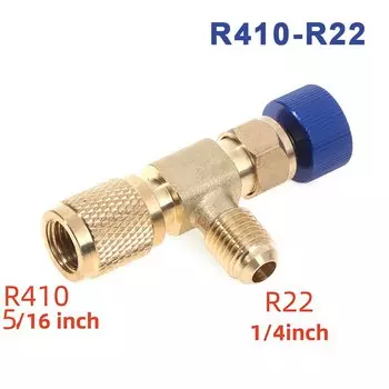Новый адаптер предохранительного клапана кондиционера, медный адаптер для зарядки холодильника, для рефрижераторного инструмента R410A R22