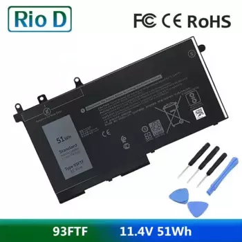 Новый аккумулятор 93FTF для ноутбука Dell Latitude E5490 E5580 E5590 M3520 M3530 5480 5490 5580 5590 5495 E5480 4yfvg