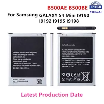 Новый аккумулятор B500AE B500BE 1900 мАч для Samsung Galaxy S4 Mini i9192 i9195 i9190 i9198 J110 I435 I257 B500AE 3 Pin