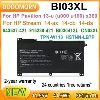 Новый аккумулятор BI03XL для ноутбука HP Pavilion 13-u (u000 u100) x360,Stream 14-ax (ax000 ax100),14-cb (cb000 cb100),14-ds (ds0000)