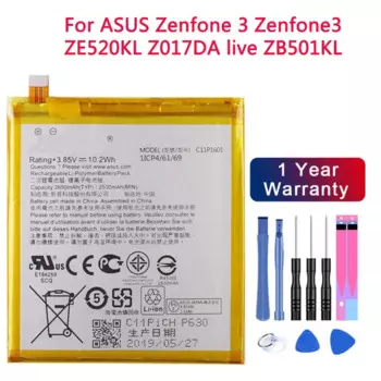 Новый аккумулятор C11P1601 2650 мАч для ASUS Zenfone 3 Zenfone3 ZE520KL Z017DA live ZB501KL A007 + Бесплатные инструменты