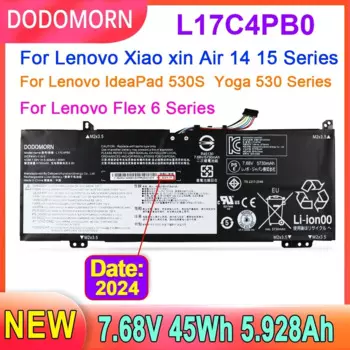 Новый аккумулятор L17C4PB0 для ноутбука Lenovo Xiaoxin Air 14ARR 14IKBR 15ARR 15IKBR Ideapad 530s-14IKB 530s-15IKB 7,68 в 45 Вт/ч а/ч