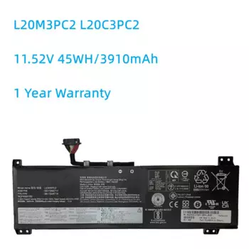 Новый аккумулятор L20M3PC2 L20C3PC2 для ноутбука Lenovo ideapad Gaming 3 15ACH6 15IHU6 82K1 82K2 L20L3PC2 L20D3PC2 11,52 в 45 Втч