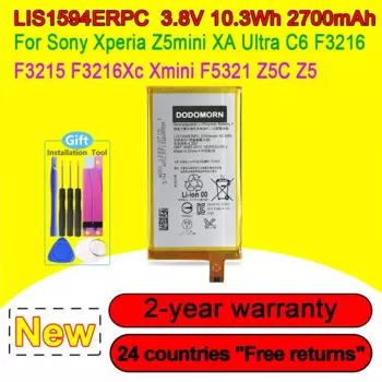 Новый аккумулятор LIS1594ERPC 2700 мАч для Sony Xperia Z5 Mini XA Ultra C6 F3216 F3215 F3216Xc Xmini F5321 Z5C Z5 с номером отслеживания