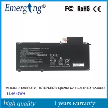 Новый аккумулятор ML03XL для ноутбука HP Spectre X2 12-A001DX 12-A000 HSTNN-IB7D 813999-1C1 11,4, 814277005 в, 42 Вт/ч