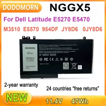 Новый аккумулятор NGGX5 для ноутбука Dell Latitude E5270 E5470 M3510 E5570 JY8D6 E5550 954DF 0JY8D6 11,4 в 47 Вт/ч