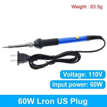 Новый электрический паяльник TZT с регулируемой температурой, 220 В, 60 Вт, сварочная паяльная станция, инструмент для ремонта насадок для термокарандаша