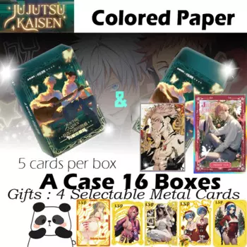 Новый ANIME WORKSHOP Jujutsu Kaisen Цветная бумага Хобби Аниме Коллекционная карта SATORU GOJO Doujin Редкая карта CCG Игровая карта Детская игрушка