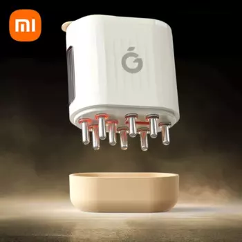 Новый аппликатор Xiaomi Hipee для кожи головы, гребень IPX5 EMS, Электрический массажер для головы, для роста волос, Восстановительное лечение, жидкая сыворотка, массажер для кожи головы