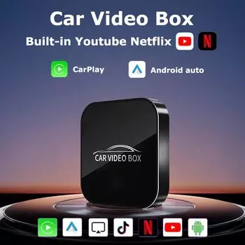 Новый беспроводной адаптер 3 в 1 Android Auto и CarPlay Smart TV Box Поддержка Youtube Netflix Автомобильные аксессуары интеллектуальные системы