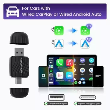 Новый беспроводной адаптер HEYINCAR H-Air2.0 Android atuo, беспроводной бокс Carplay для Hyundai Kia MG Toyota Benz Volvo Renault Audi Ford
