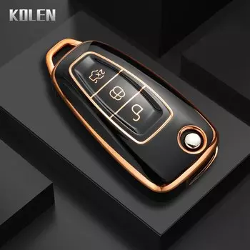 Новый чехол из ТПУ для автомобильного дистанционного ключа, чехол для Ford Ranger C-Max S-Max Focus Galaxy Mondeo Transit Tourneo, индивидуальная защита без ключа