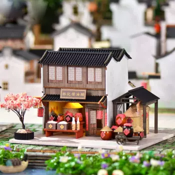 Новый деревянный миниатюрный строительный Комплект «сделай сам», кукольные домики с мебелью, игрушки для девочек, кукольный домик, аксессуары, домик для кукол