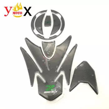 Новый дизайн, 1 комплект, 3D накладка на крышку бензобака из углеродного волокна и наклейка на бак, защитная наклейка для Kawasaki Z900 Z 900 (зеленое слово)