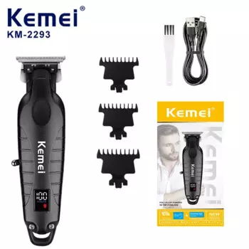 Новый дизайн, машинка для стрижки волос от KEMEI, лучший бренд, быстрая зарядка, Парикмахерская Машинка, лезвия, машинка для стрижки волос