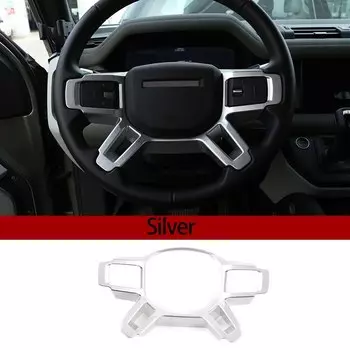 Новый! ! ! Для Land Rover Defender 90 110 2020-2024 ABS углеродное волокно интерьер рулевое колесо автомобиля декоративная наклейка автомобильный аксессуар