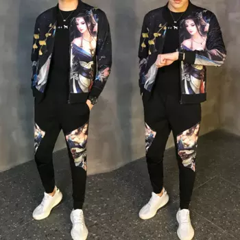 Новый Для Мужчин's 2020 Декодер каналов кабельного телевидения осенне-зимние мужские спортивные комплекты из 2 предметов спортивный костюм куртка + штаны, спортивный костюм мужской спортивный костюм Азиатский Размеры Moda Hombre