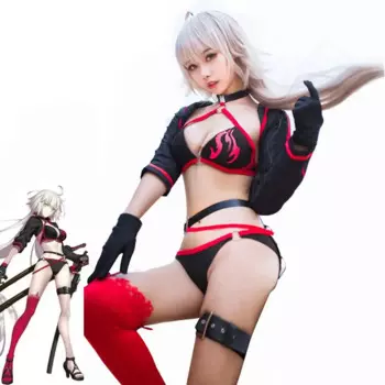 Новый Fate Jeanne d'Arc Косплей Костюм FGO Жанна д'Арк Косплей Купальник Fate Grand Order Купальники Хэллоуин Женщины Сексуальное Бикини