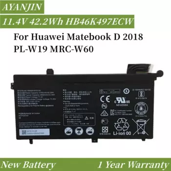 Новый HB46K497ECW 11,4 V 42.2WH/3700mAh Аккумулятор для ноутбука Huawei Matebook D 2018 PL-W19