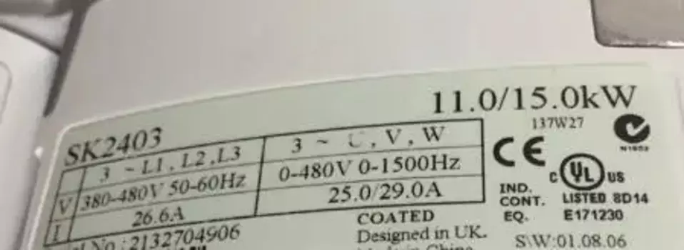 Новый и оригинальный инвертор SK2403 380 В 11 кВт