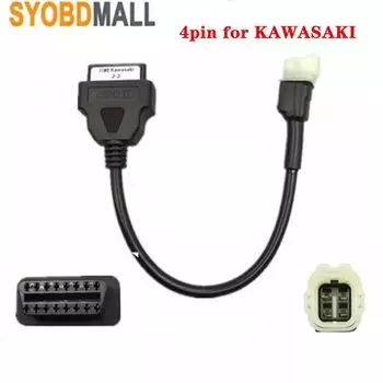 Новый кабель-адаптер для тестера мотоцикла EFI, 4-контактный разъем на 16-контактный разъем OBD, 4-контактный разъем для кавомасов серии 250 650, компьютерный тестер ЭБУ