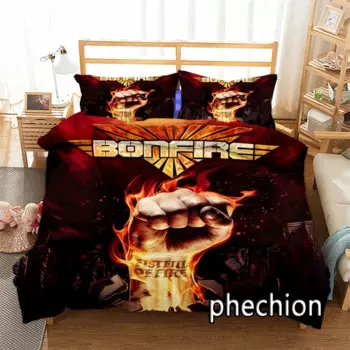 Новый комплект постельного белья с 3D принтом Bonfire Band, пододеяльники, наволочки, слитное одеяло, Комплект постельного белья s, постельное белье K594