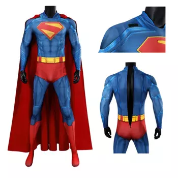 Новый костюм супергероя Кларка, костюм Кента с 3D принтом, комбинезон, костюм с красной накидкой, костюм Дэвида коренсвлажного из фильма, карнавальный мужской костюм на Хэллоуин