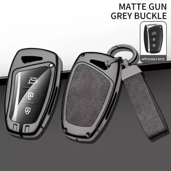 Новый кожаный чехол для дистанционного ключа автомобиля из сплава для Hyundai Santa Fe Sport IX45 EQUUS Centennial Genesis G80 Grandeur Azera
