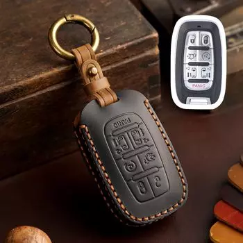 Новый кожаный чехол для дистанционного ключа автомобиля ручной работы, сумка, защитный чехол для Chrysler PACIFICA Mini Van 2017 2018 2019