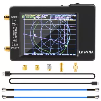 Новый Litevna 6 ГГц VNA 2,8 дюйма LCDHF VHF UHF УФ векторный сетевой анализатор Коротковолновый портативный антенный анализатор с батареей