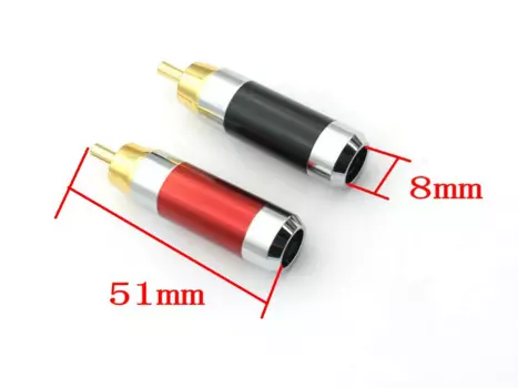 Новый Медный позолоченный аудиокабель RCA 20 шт., паяльный Штекерный разъем, адаптеры для ручных аудио линий, коаксиальных линий, видео