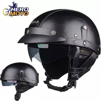 Новый мотоциклетный шлем, немецкий винтажный полушлем, Casco Moto Equipment, велосипедный Ретро шлем в горошек