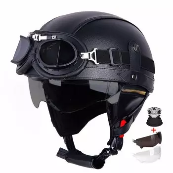 Новый мотоциклетный шлем в стиле ретро, немецкий ECE DOT, одобренный мотошлем, винтажный полушлем, Casco, мотооборудование, велосипедный шлем