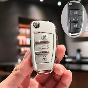 Новый мягкий чехол для автомобильного ключа из ТПУ для Audi A1 A3 A6 A6L Q2 Q3 Q7 TTS R8 S6 RS3, защитный чехол для ключа, брелок, автомобильные аксессуары