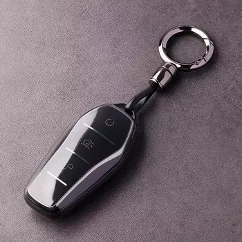 Новый мягкий чехол для автомобильного ключа из ТПУ для BYD Atto 3 Han EV Dolphin, 4-кнопочный защитный чехол с дистанционным управлением, автомобильные аксессуары Keyain