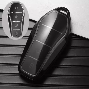 Новый мягкий прозрачный чехол для автомобильного ключа из ТПУ для BYD Atto 3 Han EV Dolphin, 4-кнопочный защитный чехол с дистанционным управлением, автоаксессуары