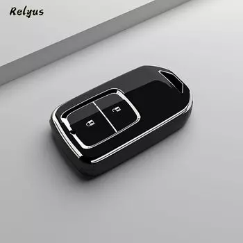Новый мягкий ТПУ чехол для автомобильного ключа с дистанционным управлением Чехол-брелок для Honda Vezel city civic Jazz BRV BR-V HRV защита брелок аксессуары