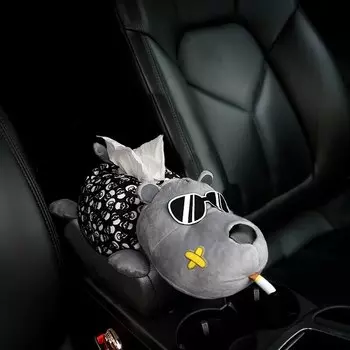 Новый мультяшный милый животный автомобильный подлокотник, коробка для салфеток, кожаная коробка для салфеток, товары для салона автомобиля, автоаксессуары, домашний декор