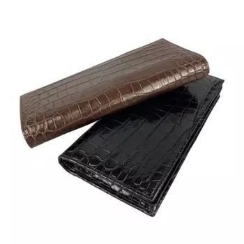 Новый мужской Роскошный деловой кошелек из кожи аллигатора живота, Модный высококачественный Длинный кошелек из натуральной кожи для отдыха
