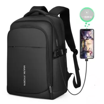 Новый мужской рюкзак из ткани Оксфорд + ПУ, компьютерные рюкзаки для деловых поездок, брызгозащищенный школьный рюкзак