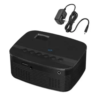 Новый небольшой проектор T11 высокого разрешения 1080P с поддержкой USB и наушников для уличного кино, домашнего кинотеатра,