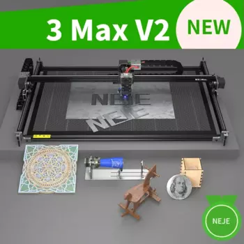 Новый NEJE 3 Max V2 E80 Лазерный Гравировальный режущий станок деревообрабатывающий инструмент бизнес-машина с воздушным помощником лазерный станок с ЧПУ лазерный гравер
