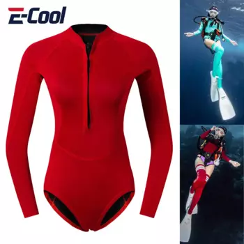 Новый Неопреновый купальник SCR 2 мм для женщин цельные костюмы для дайвинга с длинным рукавом для серфинга и Сноркелинга купальный костюм гидрокостюм для женщин