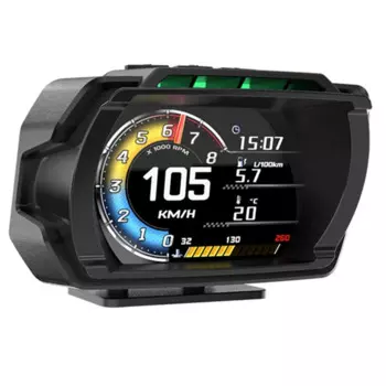 Новый OBD + GPS Спидометр ЖК-дисплей датчик температуры масла Температура воды Тахометр ABS