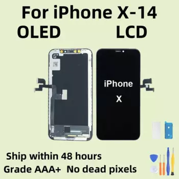 Новый OLED-экран для iPhone X XR XS MAX 11 12 PRO MAX, ЖК-дисплей для iPhone XS 11 13 14plus, сенсорный экран с поддержкой 3D